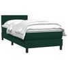 vidaXL Cama box spring con colch&oacute;n terciopelo verde oscuro 90x210 cm