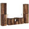 vidaXL Juego de muebles de ba&ntilde;o 5 uds. Madera envejecida