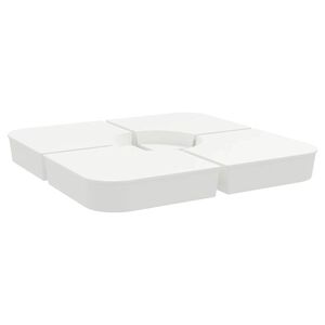 vidaXL Juego bases de sombrilla 4 uds para parasol cruzado PP 100 kg