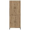 vidaXL Alacena Roble artesanal 69,5 x 34 x 180 cm Madera contrachapada