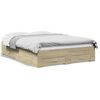 vidaXL Cama con cajones madera ingenier&iacute;a roble Sonoma 120x200 cm
