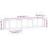 vidaXL Mueble de pared madera de ingeniería marrón roble 75x18x16,5 cm