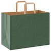 vidaXL Bolsas de papel con asas 50 uds verde 32x17x25 cm