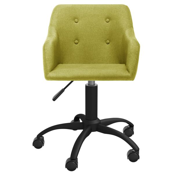 vidaXL Silla de comedor giratoria tela verde