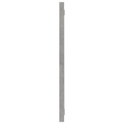 vidaXL Espejo de baño madera contrachapada gris hormigón 90x1,5x37 cm