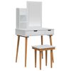 vidaXL Conjunto de Mesa de Tocador FAUSKE 4 pcs Blanco