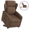 vidaXL Sill&oacute;n el&eacute;ctrico reclinable elevable de tela marr&oacute;n
