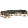 vidaXL Conjunto de sof&aacute;s de exterior 10 pcs Blanco y Antracita