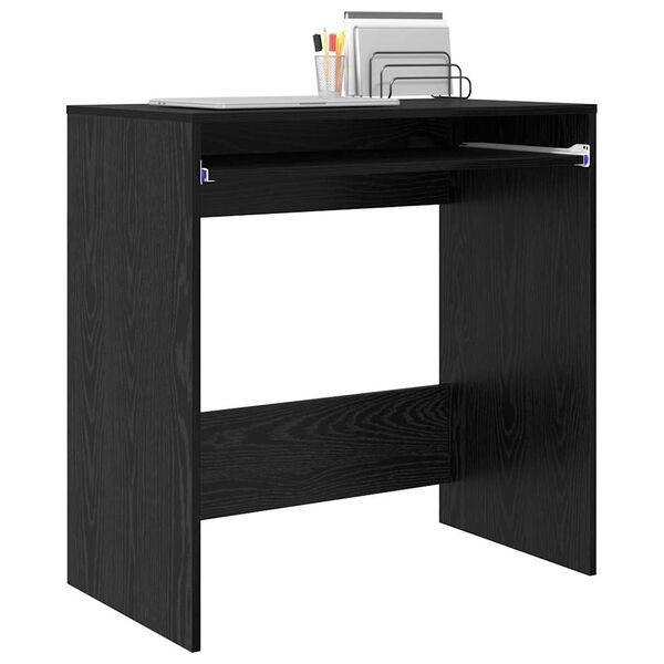 vidaXL Escritorio Roble Negro 77.5 x 43 x 79 cm Madera de ingeniería