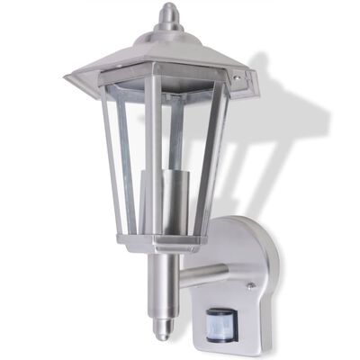 vidaXL Lámpara de Pared para Exteriores con Sensor Cuerpo Acero Inoxidable