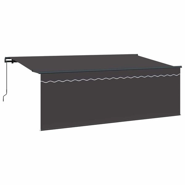 vidaXL Toldo Retr&aacute;ctil Antracita 350 x 200 cm Poli&eacute;ster y Aluminio