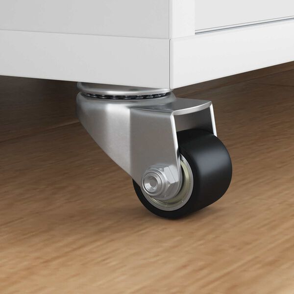 vidaXL Rueda 2 pcs Plateado 50 mm Nylon