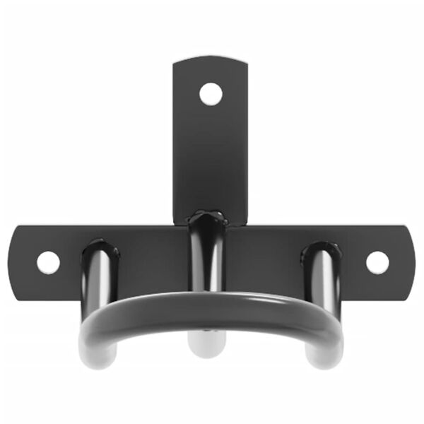 vidaXL Soporte de bridas de pared de hierro negro