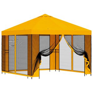 vidaXL Gazebo de jard&iacute;n con paredes laterales 3 x 3 m Amarillo