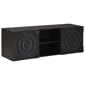 vidaXL Mueble de TV con estante con puerta Negro 105 x 30 x 35 cm