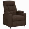 vidaXL Sill&oacute;n reclinable de tela marr&oacute;n oscuro