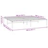 vidaXL Estructura de cama sin colch&oacute;n metal negro 200x200 cm