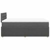 vidaXL Cama box spring con colch&oacute;n tela gris oscuro 120x200 cm