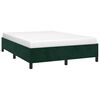 vidaXL Estructura cama sin colch&oacute;n terciopelo verde oscuro 140x190 cm