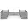 vidaXL Juego de muebles de jardín 6 piezas gris madera maciza de pino