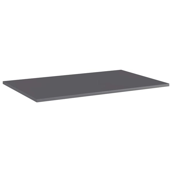 vidaXL Estante estanter&iacute;a 4 uds contrachapada gris brillo 80x50x1,5 cm