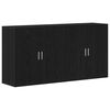 vidaXL Aparador 2 uds. Roble Negro 79 x 38 x 80 cm