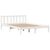 vidaXL Estructura de cama sin colch&oacute;n madera de pino blanca 140x190 cm