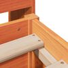 vidaXL Cama con estantería sin colchón madera maciza marrón 160x200 cm