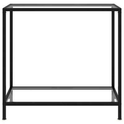 vidaXL Mesa de consola transparente vidrio templado 80x35x75 cm