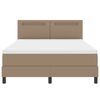 vidaXL Cama tipo Box Spring Capuchino 140 x 190 cm Cuero sint&eacute;tico