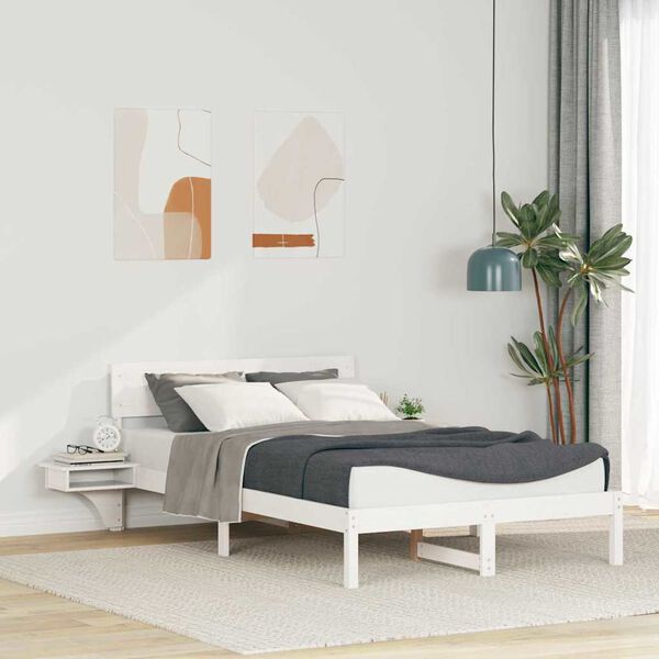 vidaXL Estructura de cama 135 x 190 cm Madera de pino macizo