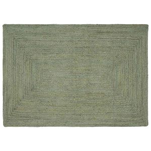 vidaXL Alfombra de &aacute;rea Verde oliva 120 x 170 cm yute