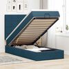 vidaXL Estructura cama otomana colchones terciopelo azul oscuro