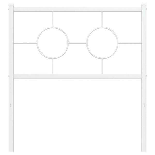 vidaXL Cabecero de metal blanco 80 cm