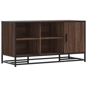 vidaXL Banco zapatero madera de ingenier&iacute;a roble marr&oacute;n 100x40x53,5 cm