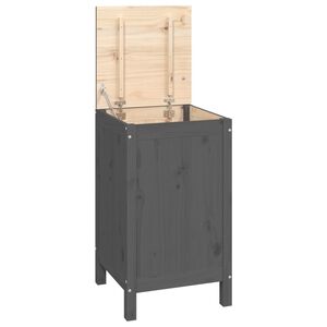vidaXL Ba&uacute;l para la colada madera maciza de pino gris 44x44x76 cm
