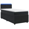 vidaXL Cama box spring con colch&oacute;n Negro 100 x 200 cm Terciopelo