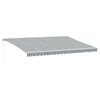 vidaXL Toldo retr&aacute;ctil manual gris antracita y blanco 500x350 cm
