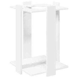 vidaXL soporte para tacos de billar Madera de ingenier&iacute;a Blanco