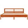 vidaXL Cama sin colch&oacute;n madera maciza de pino marr&oacute;n cera 200x200 cm