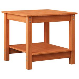vidaXL Mesa de Caf&eacute; Marr&oacute;n cera 50 x 50 x 45 cm Madera maciza de pino