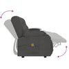 vidaXL Sillón de masaje reclinable 4 plazas con portavasos gris oscuro