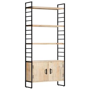 vidaXL Estanter&iacute;a de 4 niveles madera maciza de mango 80x30x180 cm