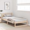 vidaXL Estructura de cama Natural 90 x 200 cm Madera de pino macizo