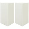 vidaXL Jardineras triangulares 2 uds acero blanco 50x43x75 cm