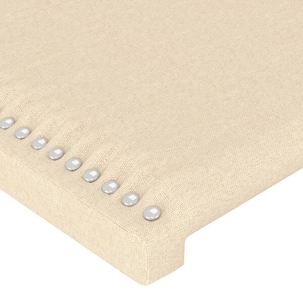 vidaXL Cabecero de cama de tela color crema 180x5x118/128 cm