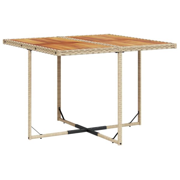 vidaXL Set comedor de jard&iacute;n 5 pzas con cojines rat&aacute;n sint&eacute;tico beige