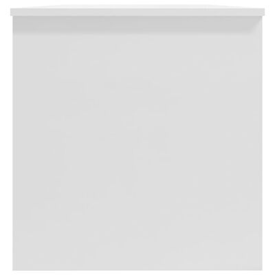 vidaXL Mesa de centro madera contrachapada blanco brillo 102x50x52,5cm