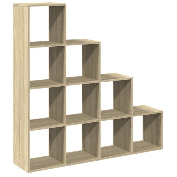 vidaXL Librer&iacute;a divisora 4 niveles madera Sonoma 131,5x29x131,5 cm