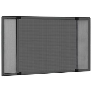 vidaXL Mosquitera extensible de ventanas gris antracita (75-143)x50 cm